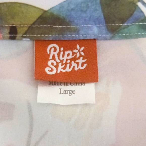 Ripskirt Hawaii Red and Pink A-Line Pleated Skirt - Picture 3 of 6